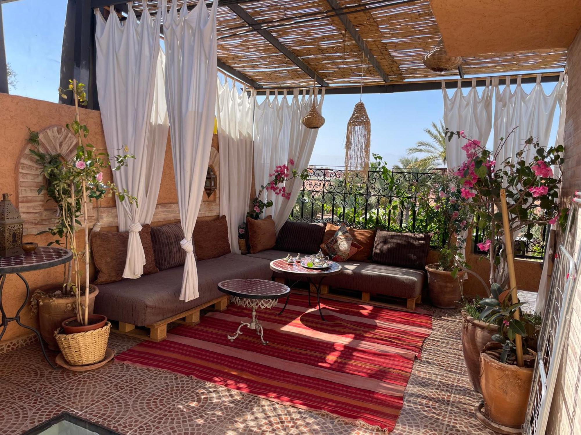 Riad Palmier Fleuri Marakeş Dış mekan fotoğraf